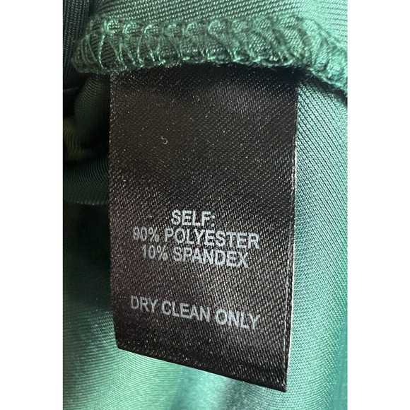 Lulus Amour Green Velvet Wrap Dress High Low Flutter Sleeve Stretch V Neck L - Picture 10 of 12